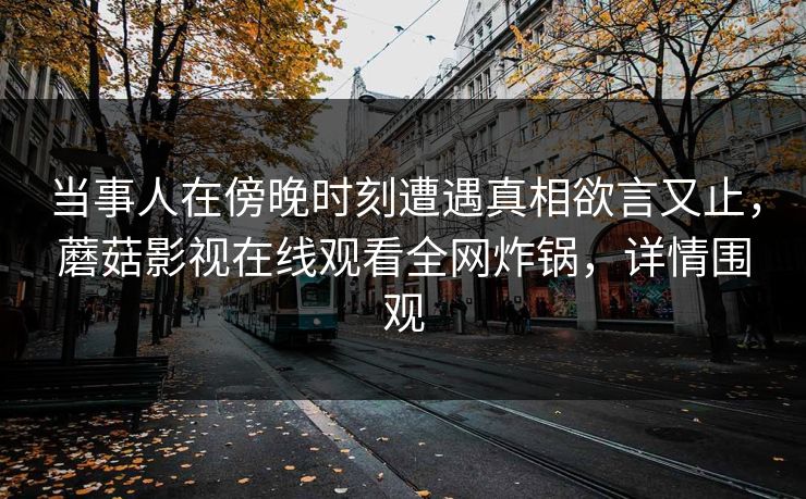 当事人在傍晚时刻遭遇真相欲言又止，蘑菇影视在线观看全网炸锅，详情围观